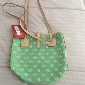 Dooney and Bourke pink and green NEW with tags on